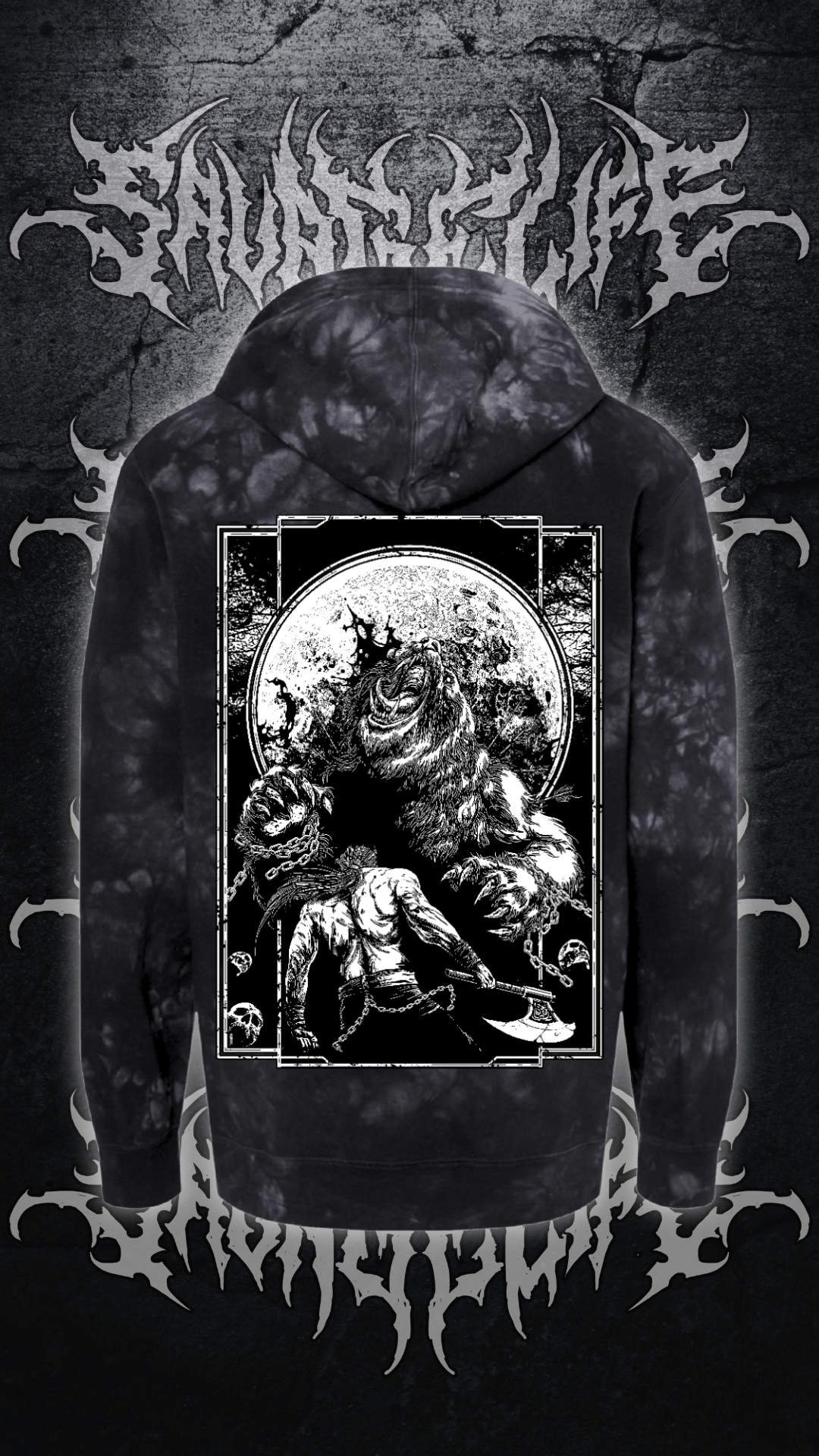 Conquest of Savagery - Limited Collectors Edition Black Tie Dye Hoodie