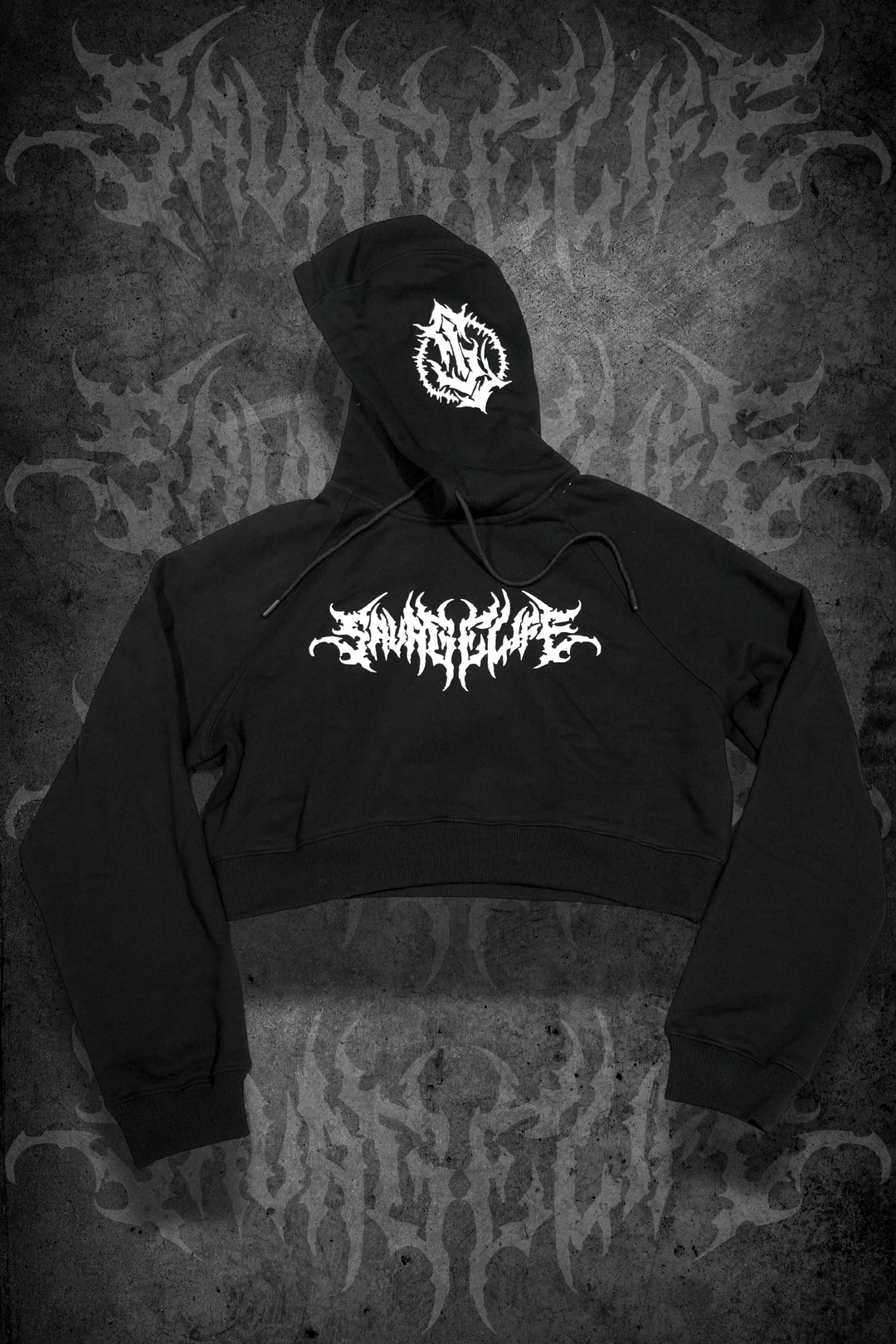 Savage Maiden Crop Top Hoodie