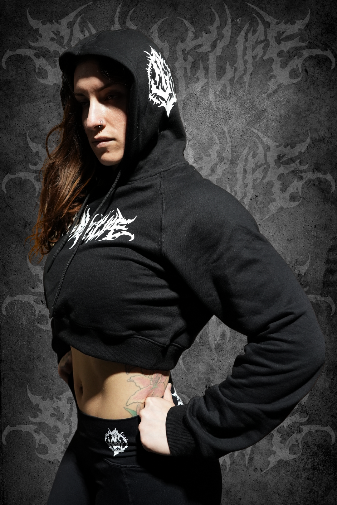 Savage Maiden Crop Top Hoodie