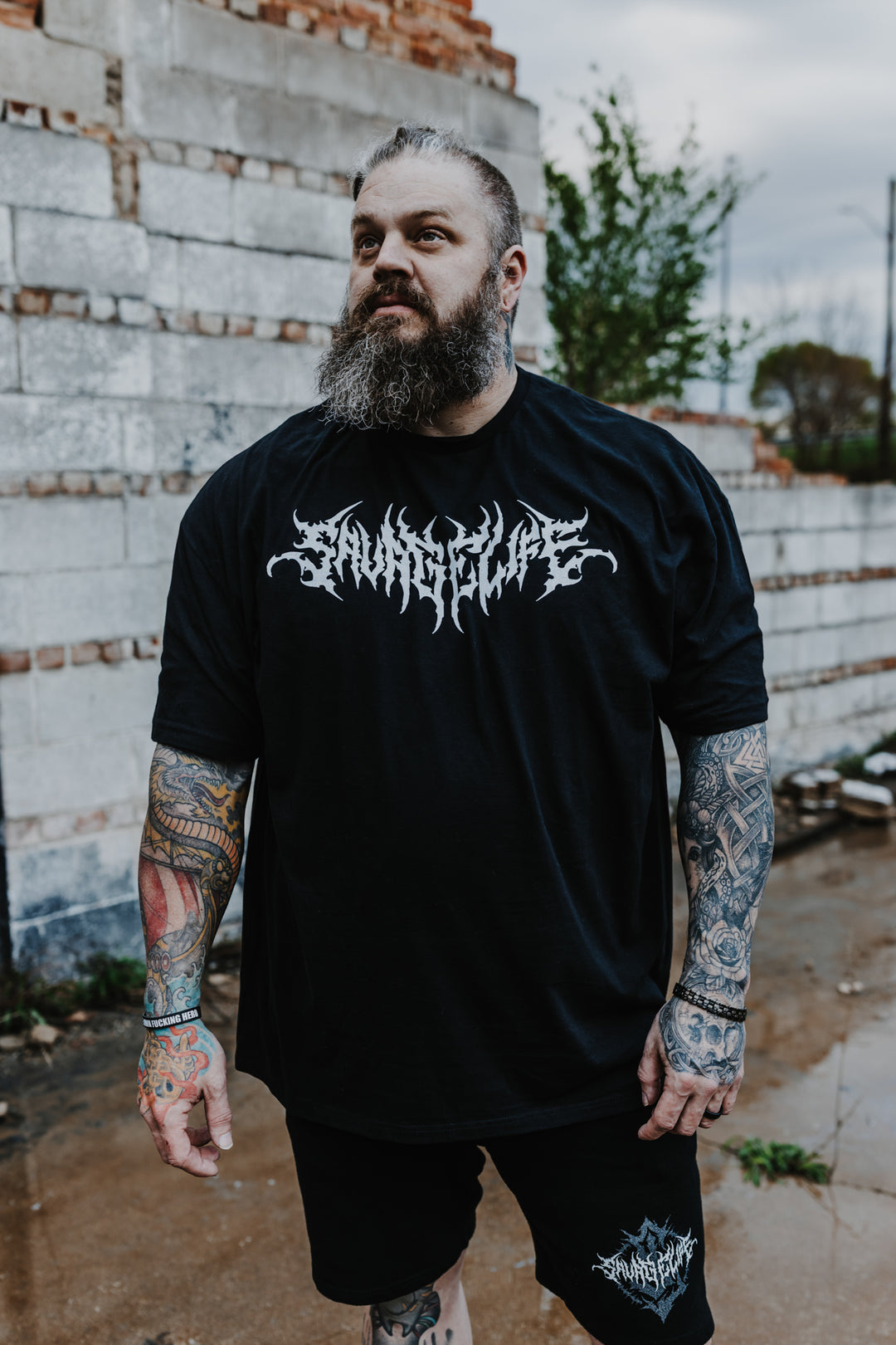 Savage Life White Logo Unisex T-shirt