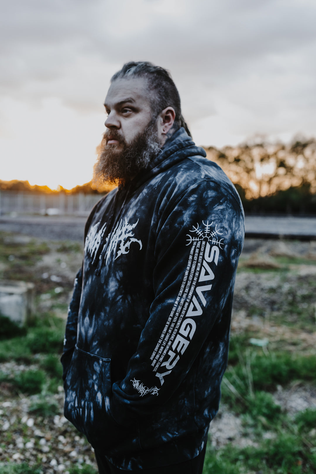 Conquest of Savagery - Limited Collectors Edition Black Tie Dye Hoodie