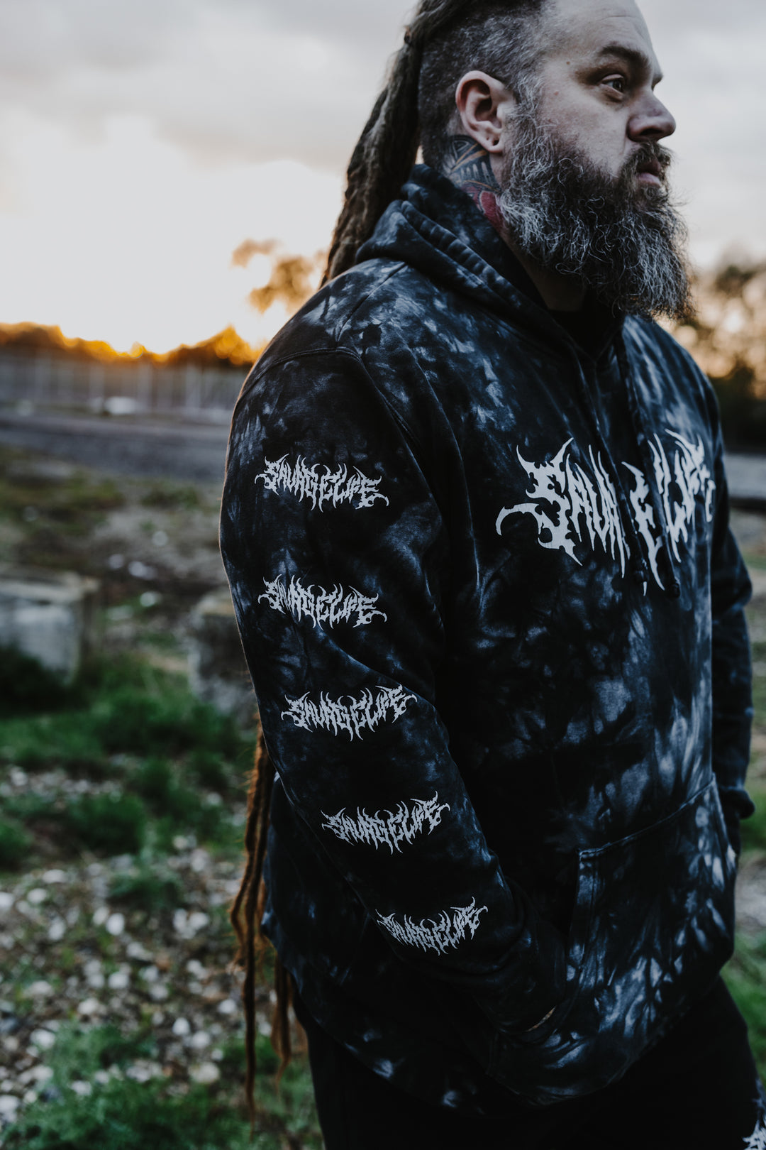 Conquest of Savagery - Limited Collectors Edition Black Tie Dye Hoodie